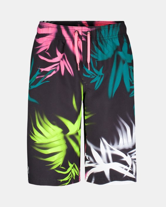 Boys' UA Palm Camo Shorts, Black, pdpMainDesktop image number 0